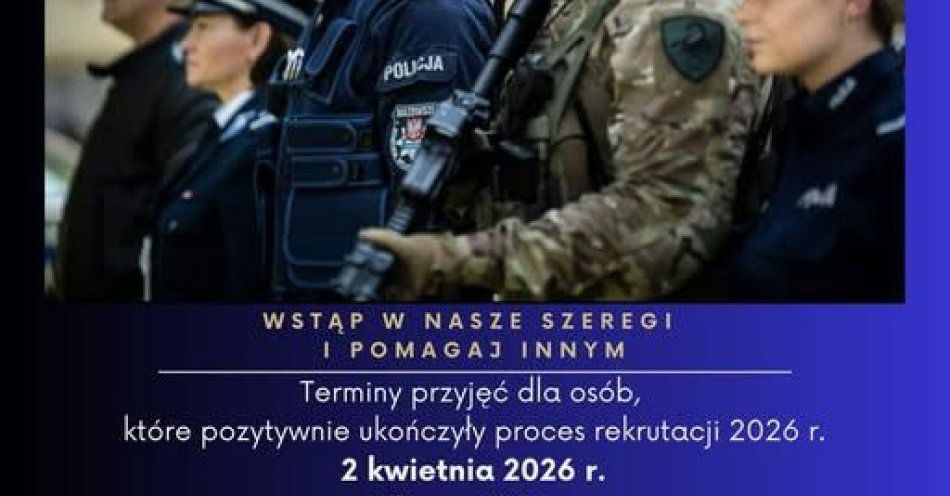 zdjęcie: Rusza nabór do Policji 2026: pierwszy termin 2 kwietnia / fot. KPP w Przasnyszu