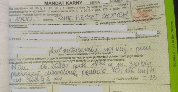 Ciężka noga kosztowała go mandat i punkty karne