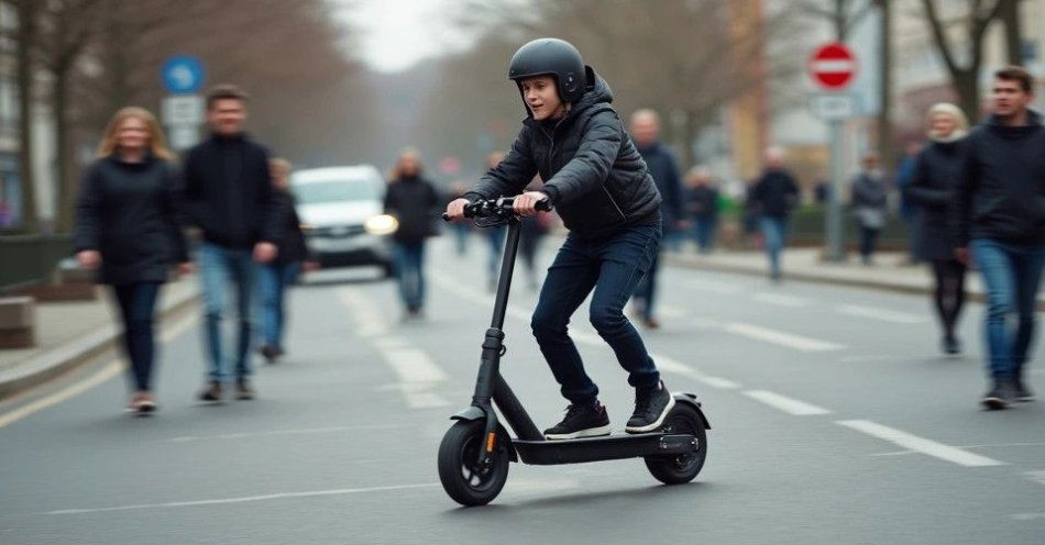 zdjęcie: Nieletni na hulajnodze bez uprawnień zatrzymany w Nakle / TM/ przykładowa ilustracja