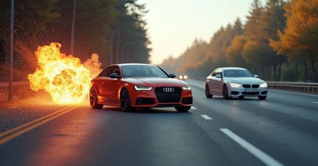 Petarda wpadła na drogę. Kierowca Audi musiał gwałtownie zareagować