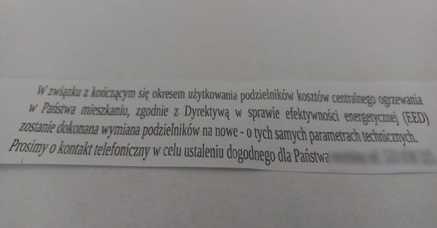 Uwaga na fałszywą informację dot. wymiany podzielników kosztów ogrzewania na osiedlu Kopernik