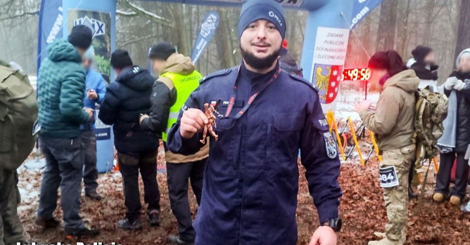 zdjęcie: Żagański policjant zajął 23. miejsce w Maratonie Komandosa / fot. KPP Żagań