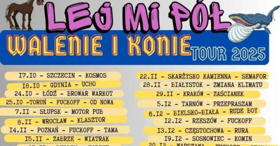 zdjęcie: Walenie i konie - Tour 2025 / kupbilecik24.pl / Walenie i konie - Tour 2025