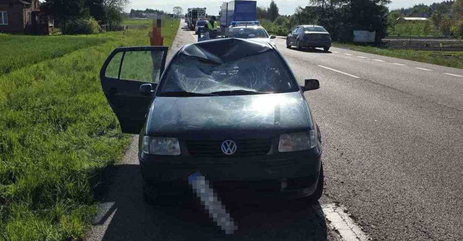 zdjęcie: Wypadek z udziałem rowerzysty / fot. KPP Świdnik