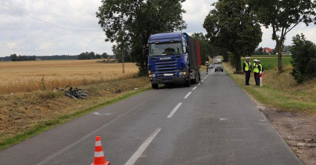 Potrącenie rowerzysty w Bytoniu (pow. radziejowski)