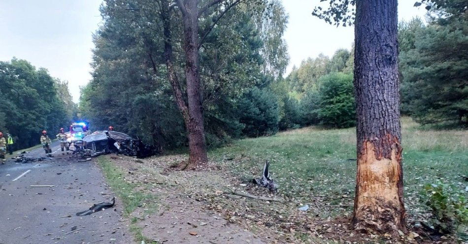 zdjęcie: Tragiczny wypadek w Rogóźnie / fot. KPP w Łasku