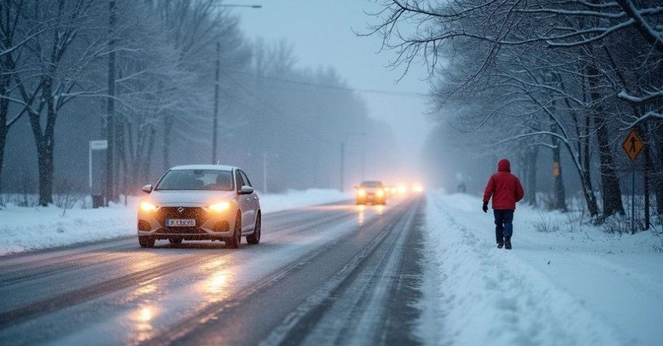 zdjęcie: Śnieg na drogach Apel do kierowców i pieszych / TM/ przykładowa ilustracja