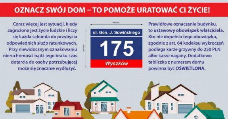 zdjęcie: Oznacz swój dom i pozwól służbom dotrzeć na czas! / fot. KPP w Wyszkowie