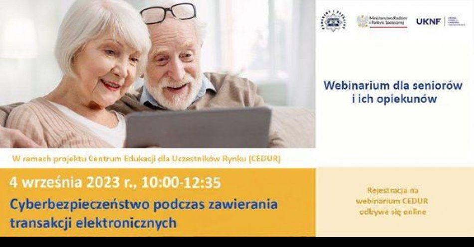 zdjęcie: Już 4 września kolejne webinarium dla seniorów dotyczące bezpiecznych transakcji elektronicznych / fot. KPP w Świdnicy