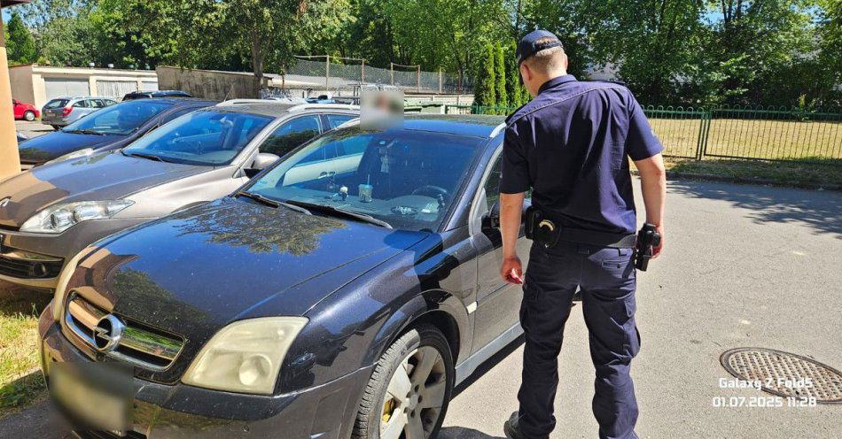 zdjęcie: Nie pozostawiaj w aucie - upały mogą zabijać! / fot. KMP w Piotrkowie Trybunalskim