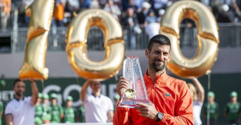 zdjęcie: Turniej ATP w Genewie - finałowa porażka Huberta Hurkacza, 100. tytuł Novaka Djokovica / fot. PAP