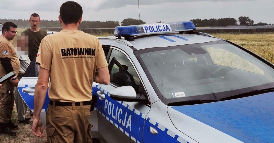 zdjęcie: Kilkugodzinne poszukiwania zakończone sukcesem / fot. KPP Kościan