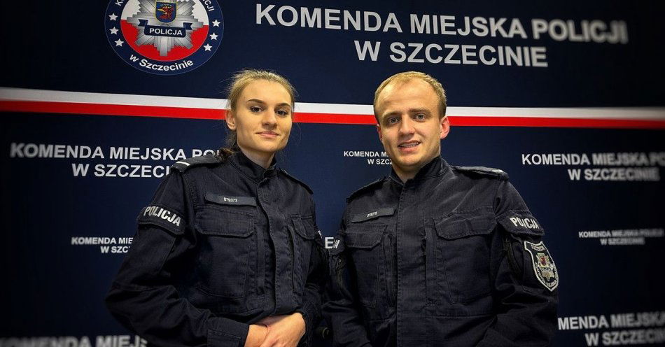 zdjęcie: Szybka akcja policjantów zatrzymała pożar w kamienicy / fot. KMP w Szczecinie