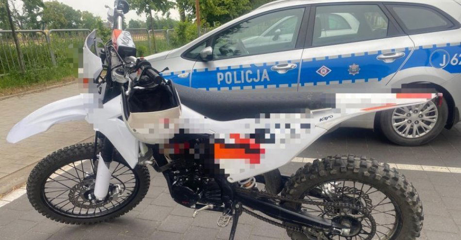 zdjęcie: 15-latek na motocyklu jechał drogą bez uprawnień / fot. KPP Wągrowiec
