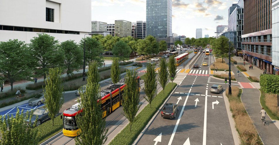 zdjęcie: Zielona Marszałkowska - rusza przebudowa trasy tramwajowej / fot. nadesłane