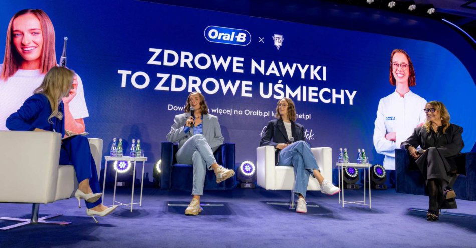 zdjęcie: Zdrowe nawyki to zdrowe uśmiechy - Iga Świątek w kampanii edukacyjnej Oral-B wspieranej przez PTS / fot. Oral-B