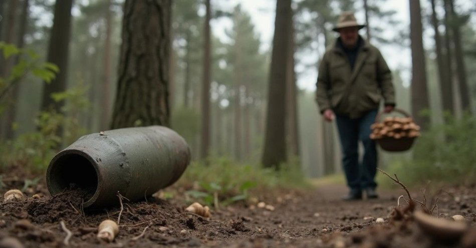 zdjęcie: Grzybiarz znalazł pocisk artyleryjski w lesie koło Płazy / TM/ przykładowa ilustracja