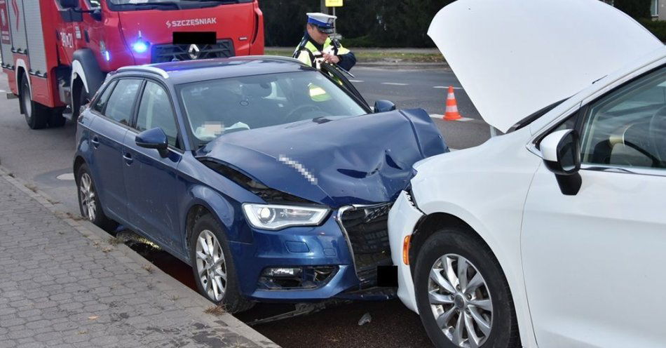 zdjęcie: Pijany kierowca skręcił w lewo i zderzył się z Audi / fot. KMP Biała Podlaska