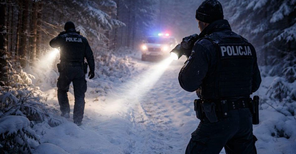 zdjęcie: Ratunek w mroźną noc Policjanci odnaleźli zaginionego / fot. KPP łódzkiego wschodniego