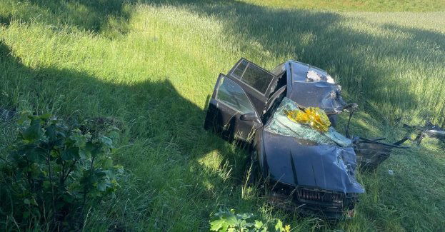 Zderzenie ciężarówki z samochodem osobowym w zielonej wsi.