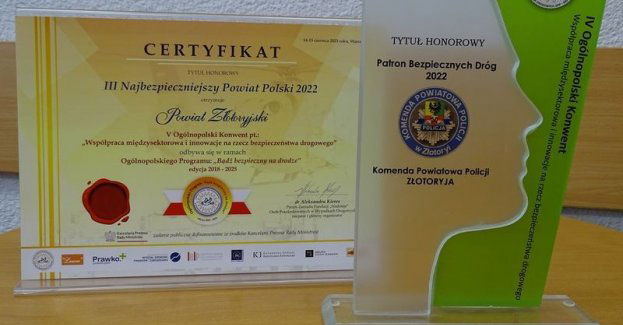 III Najbezpieczniejszy Powiat Polski 2022 - wyjątkowa nagroda dla Powiatu Złotoryjskiego