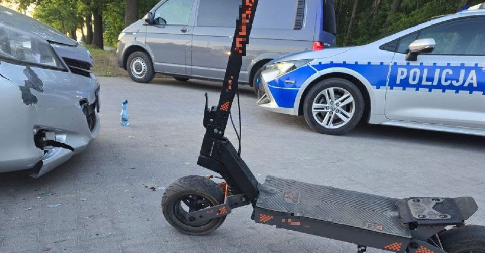 zdjęcie: Potrącenie 15-latka na hulajnodze w Chojniczkach / fot. KPP w Chojnicach