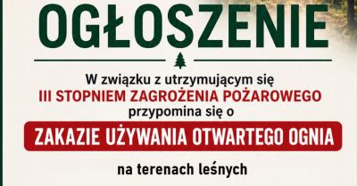 Wysokie zagrożenie suszą i pożarami terenów zielonych