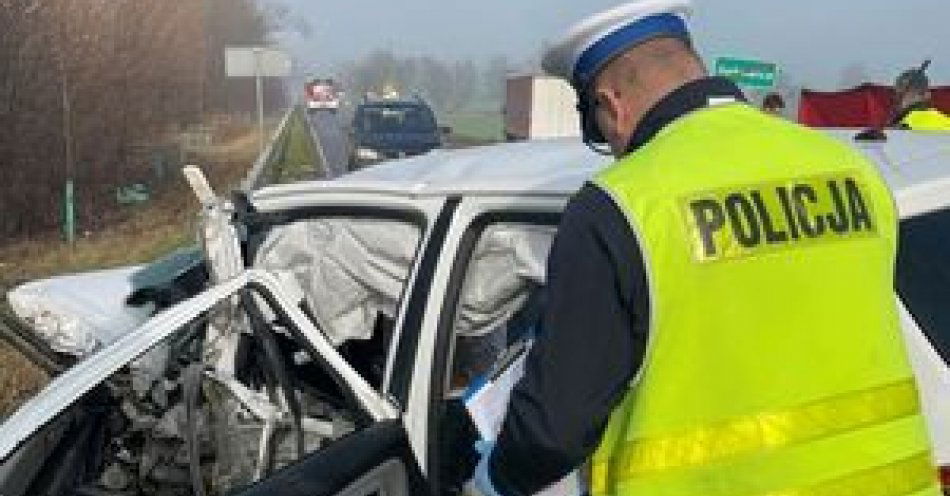 zdjęcie: Policjanci pracowali na miejscu śmiertelnego wypadku / fot. KPP w Sztumie