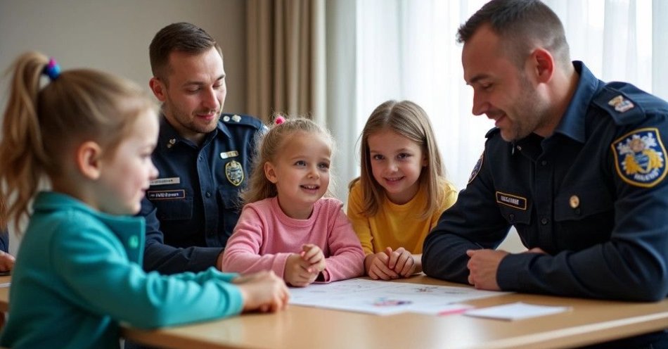 zdjęcie: Dzielnicowy uczy przedszkolaków zasad bezpieczeństwa / TM/ przykładowa ilustracja