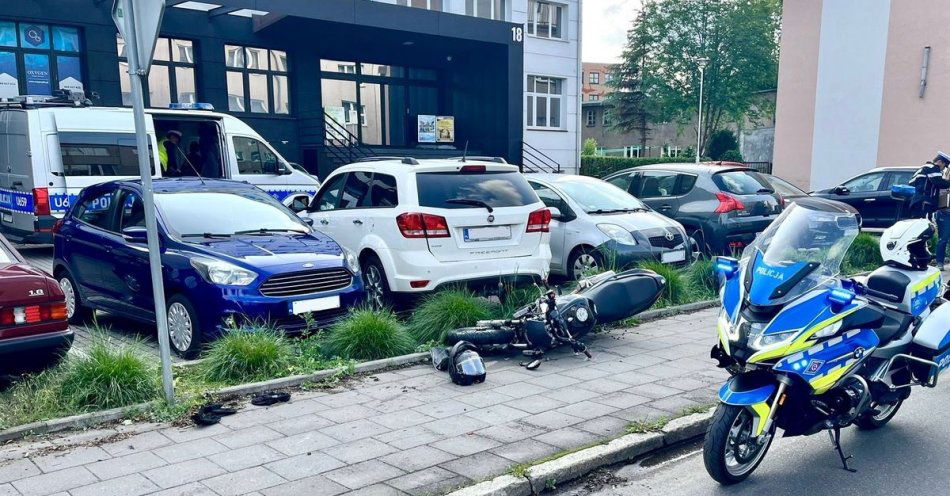 zdjęcie: Pościg za motocyklem w centrum Piły / fot. KPP Piła