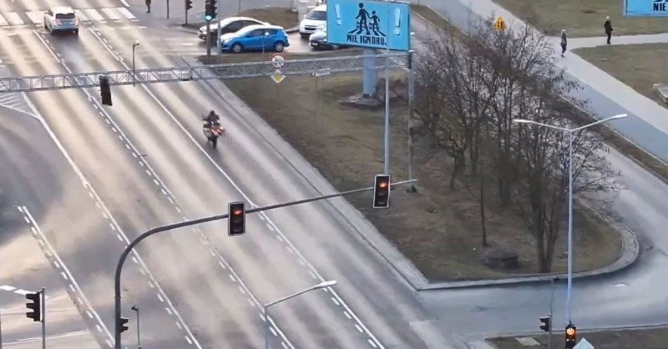 zdjęcie: Dron nad toruńskimi ulicami / fot. KMP w Toruniu