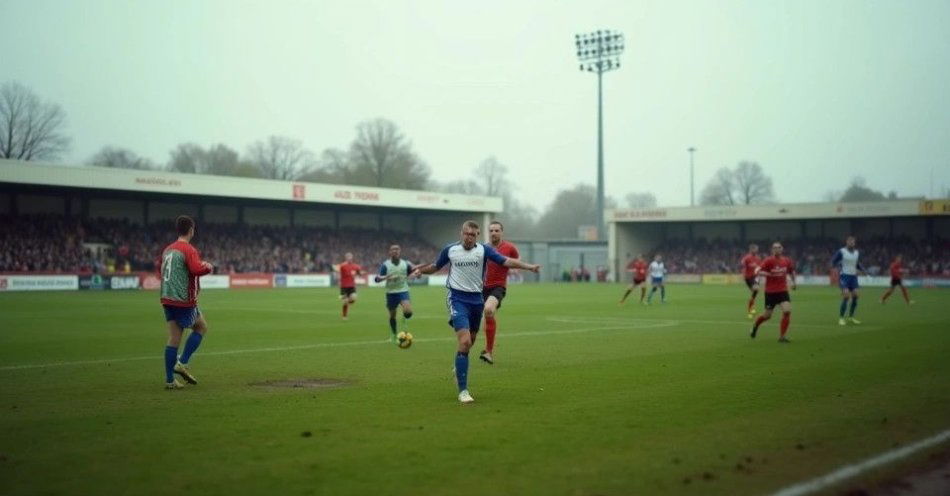 zdjęcie: Hrubieszów stawia na sport. Miejskie boiska i kluby w centrum uwagi / Amatorski mecz piłkarski na trawiastym boisku, płytka głębia ostrości, ziarno filmowe, naturalne światło /TMAI