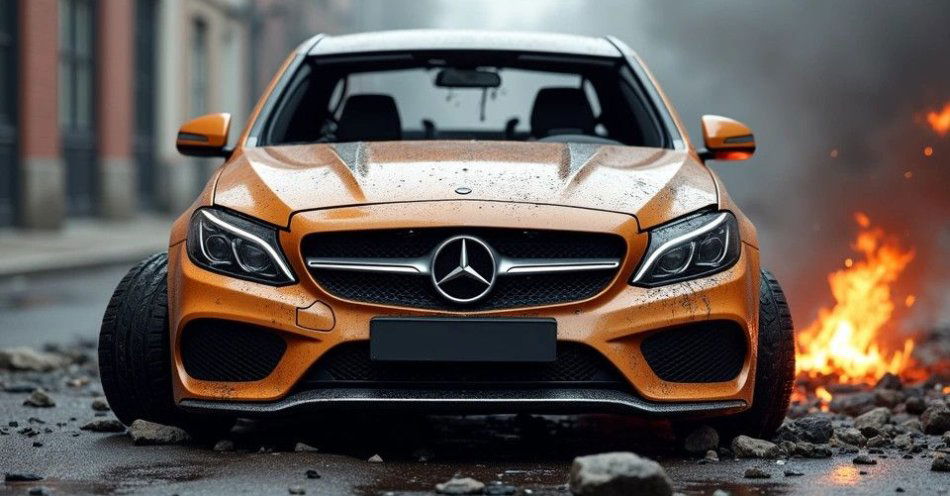 zdjęcie: Zemsta skończyła się aresztem 26 latka po zniszczeniu mercedesa / TM/ przykładowa ilustracja