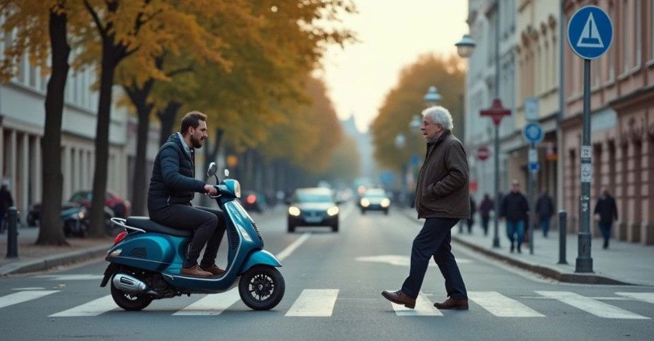 zdjęcie: Skuterem potrącono pieszego na przejściu w Pogorzycach / TM/ przykładowa ilustracja