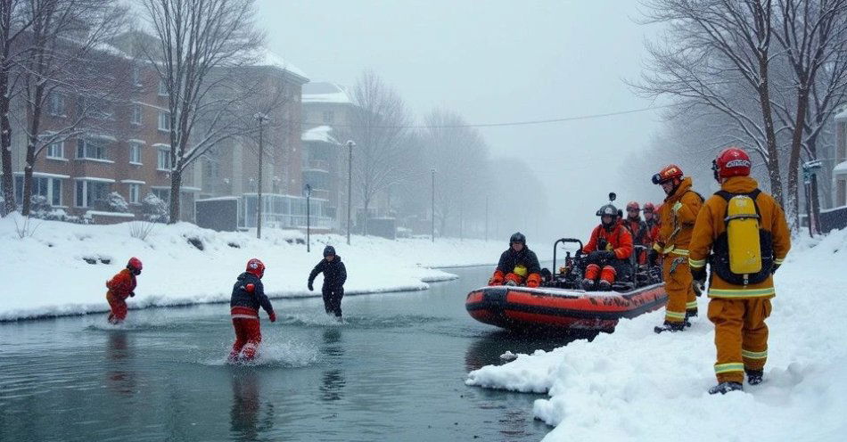 zdjęcie: Warka: pokazali jak ratować osobę, której załamał się lód / TM/ przykładowa ilustracja
