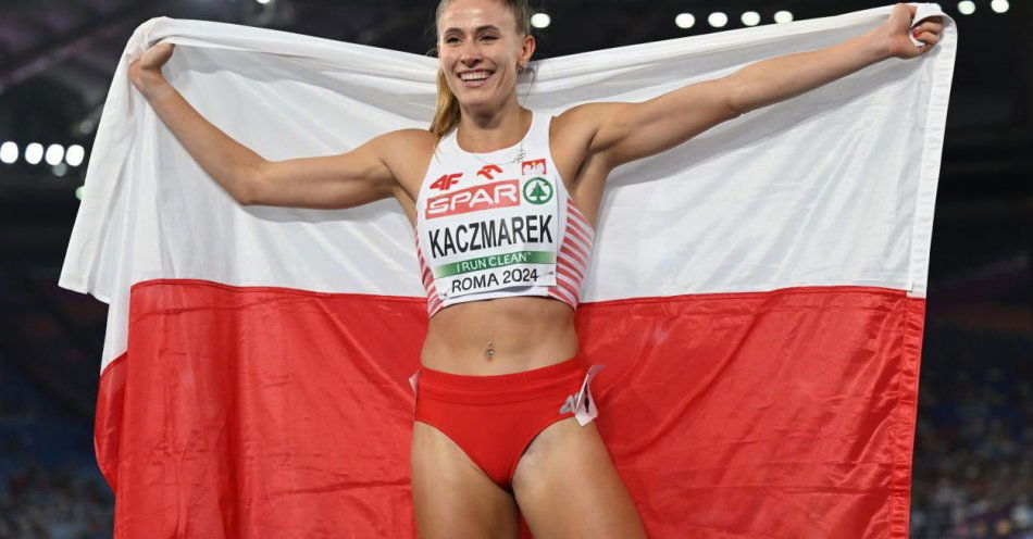 zdjęcie: Lekkoatletyczne ME - złoty medal i rekord Polski Kaczmarek w biegu na 400 m / fot. PAP