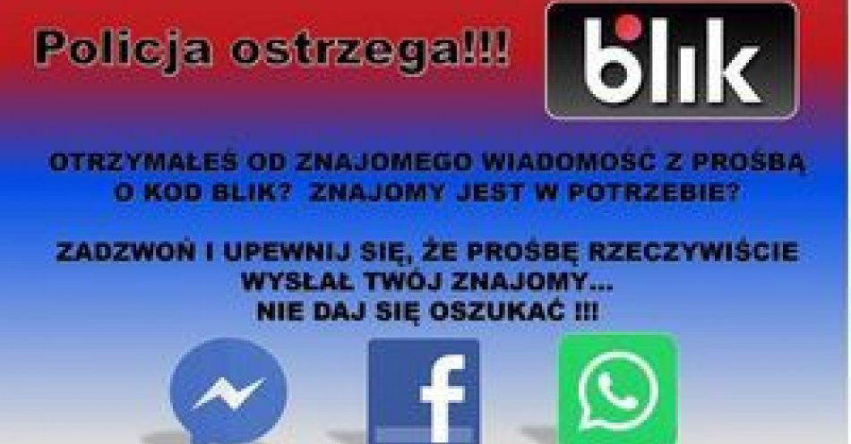 zdjęcie: Oszustwo metodą na BLIK / fot. KPP Włodawa