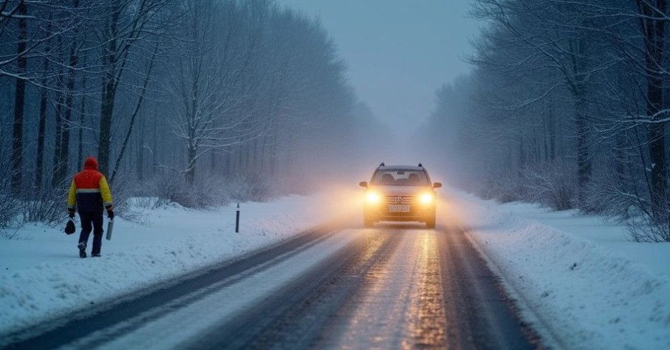 zdjęcie: Śliskie drogi i wcześniejszy zmrok Apel policji o ostrożność / TM/ przykładowa ilustracja