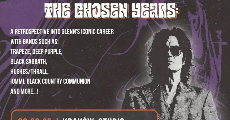 zdjęcie: Glenn Hughes X The Chosen Years Kraków / kupbilecik24.pl / Glenn Hughes X The Chosen Years | Kraków