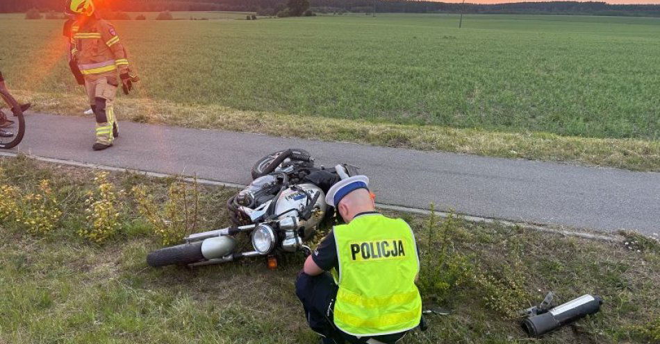 zdjęcie: Śmiertelny wypadek z udziałem motocyklisty / fot. KPP w Chojnicach