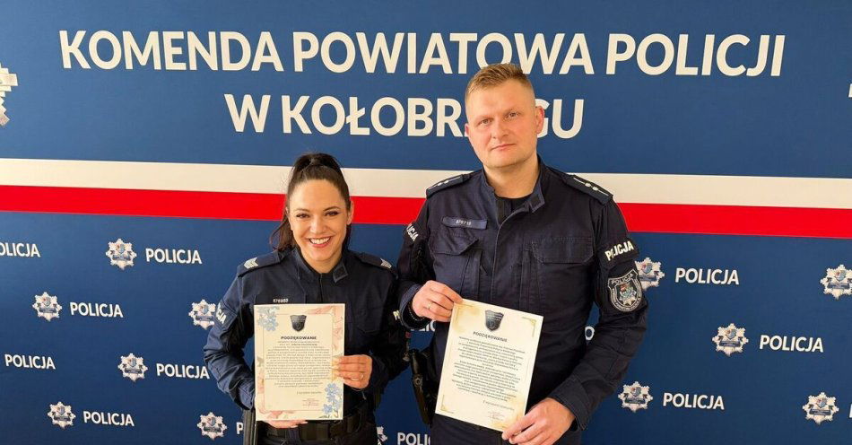 zdjęcie: Kołobrzeg Podziękowania dla policjantów wspierających uczniów mundurowych / fot. KPP w Kołobrzegu