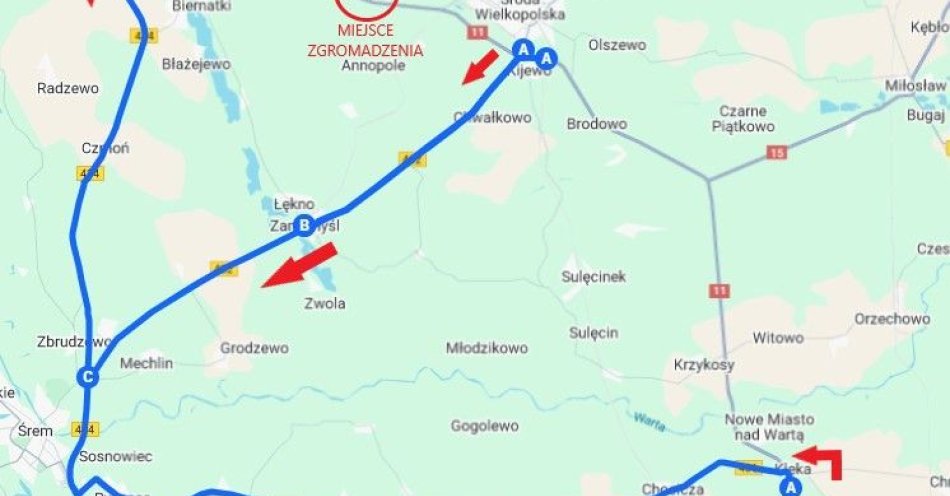 zdjęcie: Protest rolników w Koszutach Całkowite zamknięcie K11 / fot. KPP Środa Wielkopolska