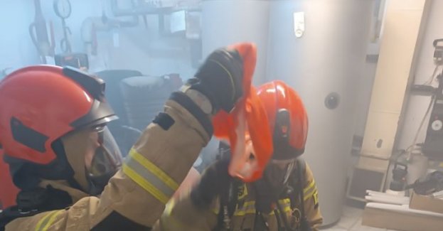 Pożar w budynku policji. Na szczęście, to tylko ćwiczenia...