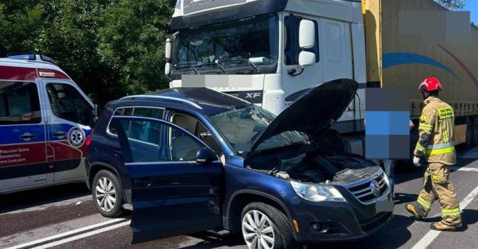 zdjęcie: Wypadek w Tarnawatce - Tartak / fot. KPP Tomaszów Lubelski