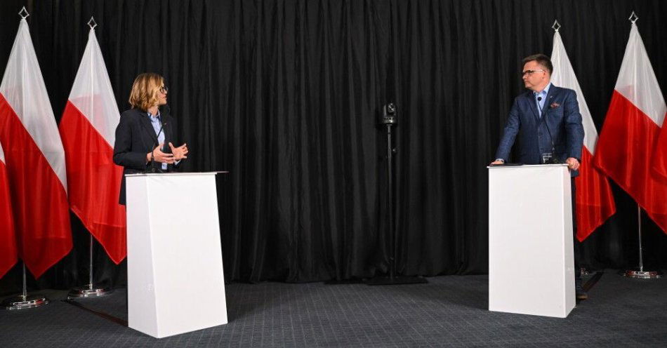 zdjęcie: Aborcja, związki partnerskie, prawa pracownicze tematami debaty między Biejat a Hołownią / fot. PAP