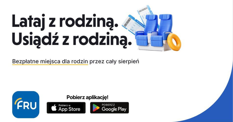 zdjęcie: Platforma Fru ma rozwiązanie, dzięki któremu rodziny zapłacą nawet o 500 zł mniej za lot w sierpniu / fot. Fru.pl