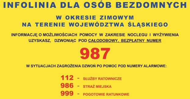 Bezpłatna infolinia dla osób w kryzysie bezdomności