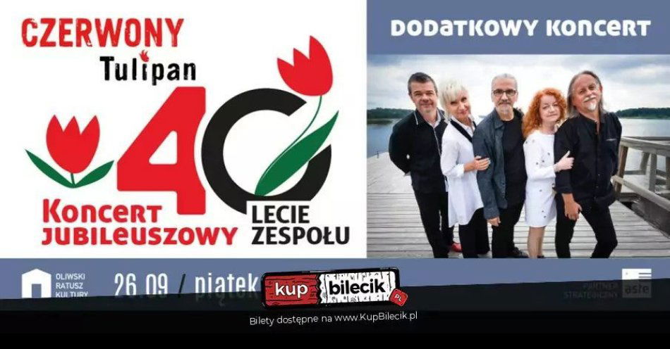 zdjęcie: Czerwony Tulipan - koncert Jubileuszowy 40- lecie zespołu / kupbilecik24.pl / Czerwony Tulipan - koncert Jubileuszowy 40- lecie zespołu