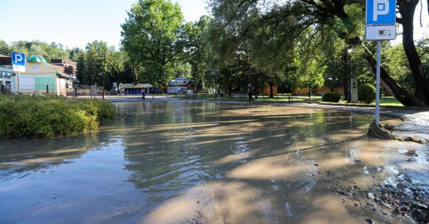 Wylała Słonka; powódź błyskawiczna w Rabce-Zdroju