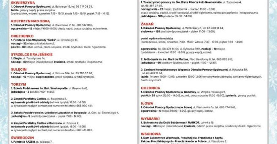 zdjęcie: Nie bądź obojętny Zadbaj o osoby narażone na wychłodzenie / fot. KPP Krosno Odrzańskie